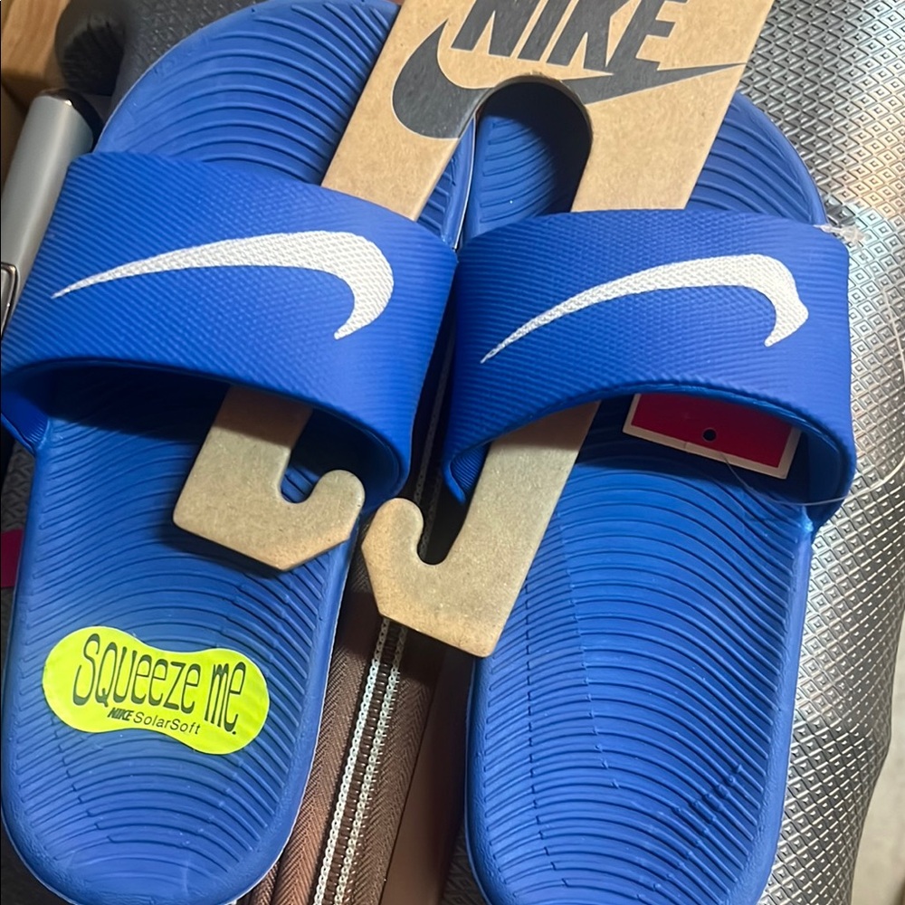 Nike Blue Slide Sandals